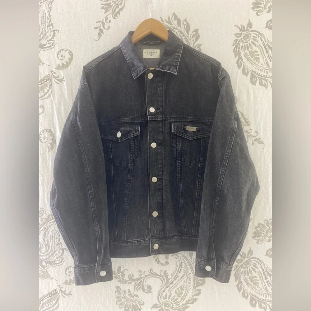 Youngla‎ Trucker Denim Jacket 5049 Black Medium